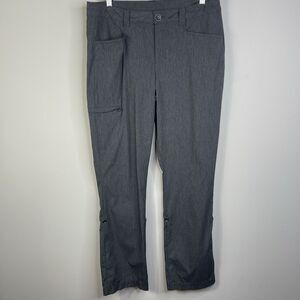 Eddie Bauer Pants Womens 12 Gray Travex Sightscape Horizon Convertible Roll Up